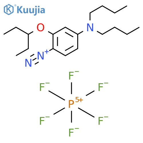 Benzenediazonium, 4-(dibutylamino)-2-(1-ethylpropoxy)-, hexafluorophosphate(1-) (1:1) structure