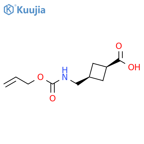 Cyclobutanecarboxylic acid, 3-[[[(2-propen-1-yloxy)carbonyl]amino]methyl]-, cis- structure