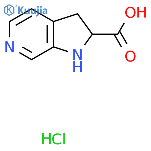 1H,2H,3H-pyrrolo[2,3-c]pyridine-2-carboxylic acid hydrochloride structure