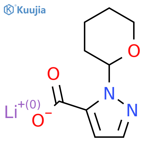 lithium(1+)1-(oxan-2-yl)-1H-pyrazole-5-carboxylate structure
