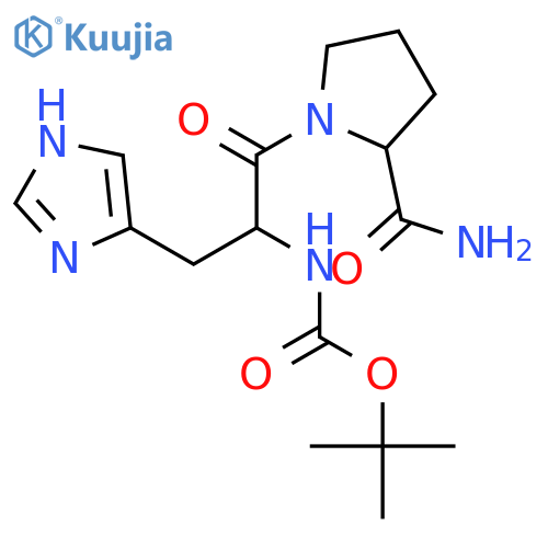 N-Boc-L-Histidyl-L-prolinamide structure