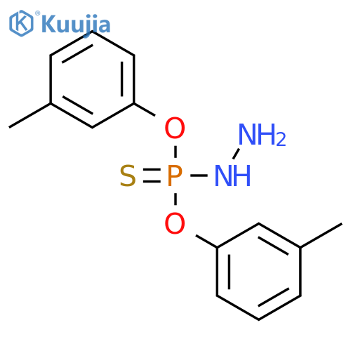 Phosphorohydrazidothioic acid, O,O-bis(3-methylphenyl) ester structure