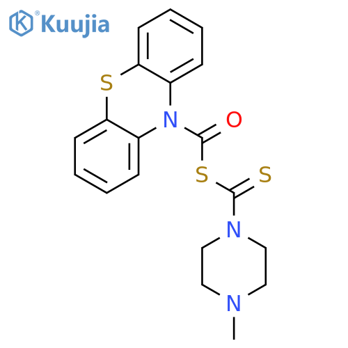 10H-Phenothiazine-10-carbothioicacid, anhydrosulfide with 4-methyl-1-piperazinecarbodithioic acid structure