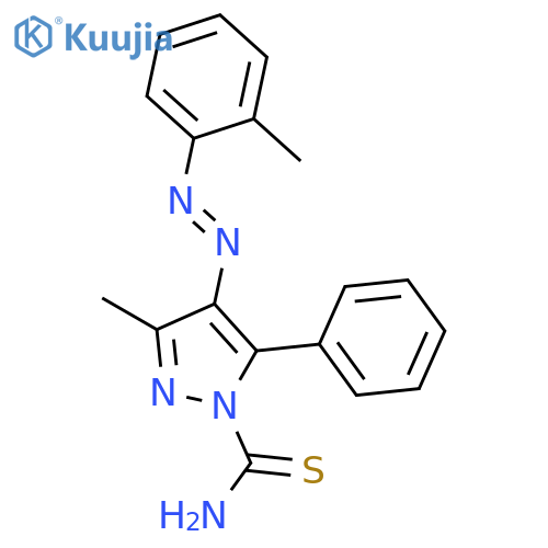 1H-Pyrazole-1-carbothioamide,3-methyl-4-[2-(2-methylphenyl)diazenyl]-5-phenyl- structure