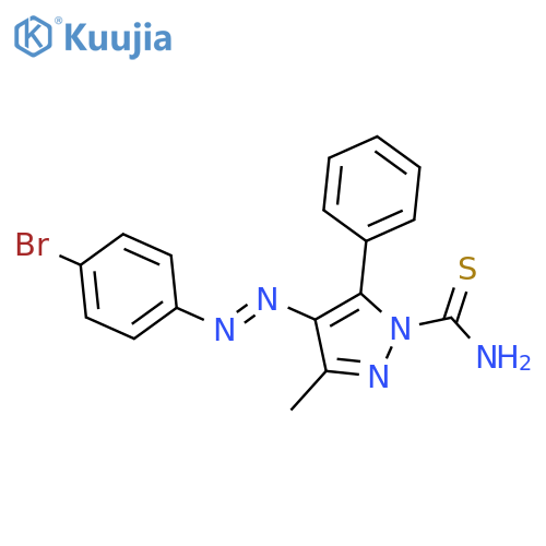 1H-Pyrazole-1-carbothioamide,4-[2-(4-bromophenyl)diazenyl]-3-methyl-5-phenyl- structure