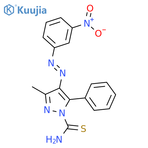 1H-Pyrazole-1-carbothioamide,3-methyl-4-[2-(3-nitrophenyl)diazenyl]-5-phenyl- structure