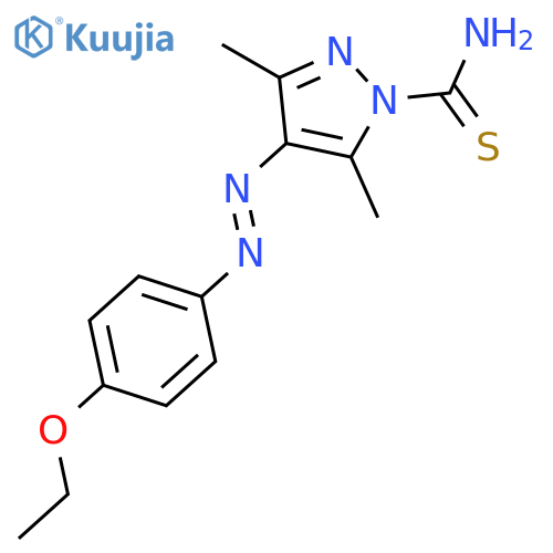 1H-Pyrazole-1-carbothioamide,4-[2-(4-ethoxyphenyl)diazenyl]-3,5-dimethyl- structure