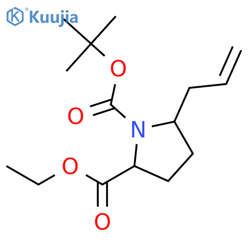 (2S)-1-tert-Butyl 2-ethyl 5-allylpyrrolidine-1,2-dicarboxylate structure