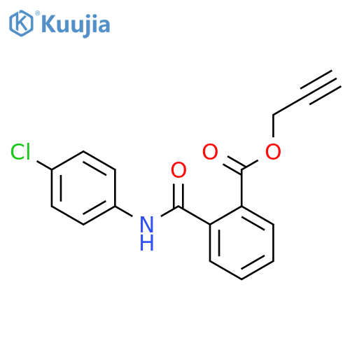 Benzoic acid, 2-[[(4-chlorophenyl)amino]carbonyl]-, 2-propynyl ester structure