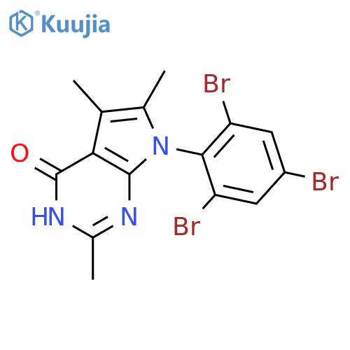 2,5,6-Trimethyl-7-(2,4,6-tribromophenyl)-3H-pyrrolo[2,3-d]pyrimidin-4(7H)-one structure