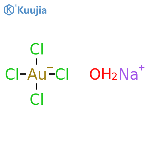 Aurate(1-),tetrachloro-, sodium, hydrate, (SP-4-1)- (9CI) structure