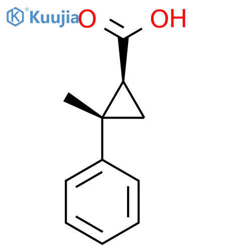 rac-(1R,2R)-2-methyl-2-phenylcyclopropane-1-carboxylic acid structure