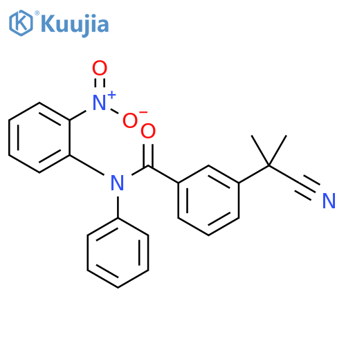 Benzamide, 3-(1-cyano-1-methylethyl)-N-(2-nitrophenyl)-N-phenyl- structure