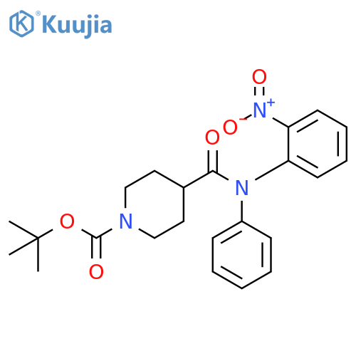 1-Piperidinecarboxylic acid, 4-[[(2-nitrophenyl)phenylamino]carbonyl]-, 1,1-dimethylethyl ester structure