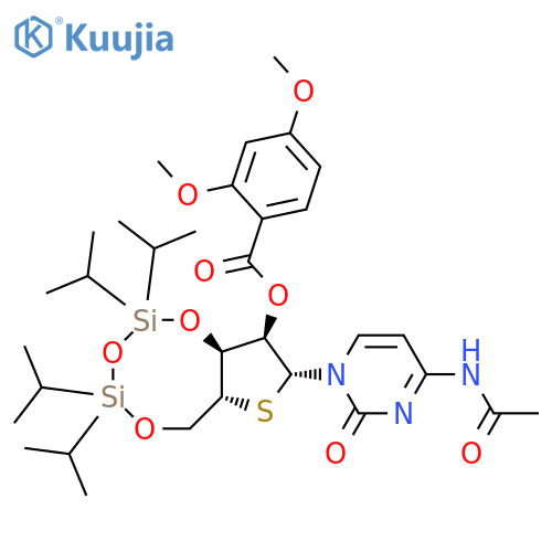 Cytidine, N-acetyl-3',5'-O-[1,1,3,3-tetrakis(1-methylethyl)-1,3-disiloxanediyl]-4'-thio-, 2'-(2,4-dimethoxybenzoate) (9CI) structure