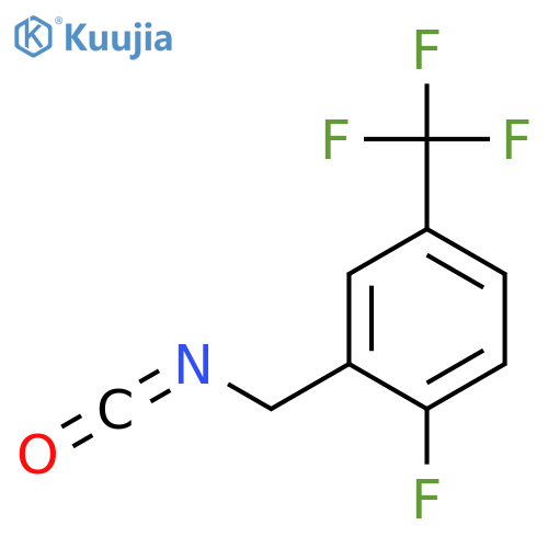 1-fluoro-2-(isocyanatomethyl)-4-(trifluoromethyl)benzene structure