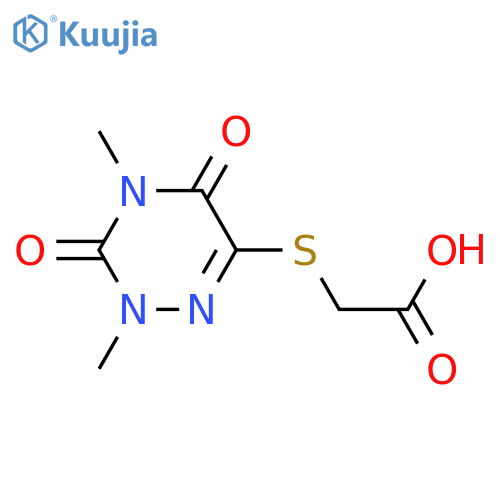 2-(2,4-Dimethyl-3,5-dioxo-2,3,4,5-tetrahydro-1,2,4-triazin-6-yl)sulfanylacetic Acid structure