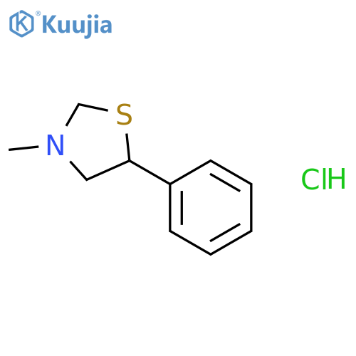 Thiazolidine, 3-methyl-5-phenyl-, hydrochloride structure