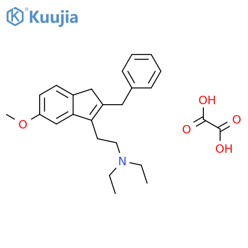 2-Benzyl-N,N-diethyl-5-methoxy-indene-3-ethylamine oxalate structure