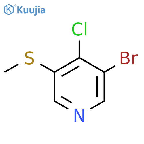 3-Bromo-4-chloro-5-(methylthio)pyridine structure