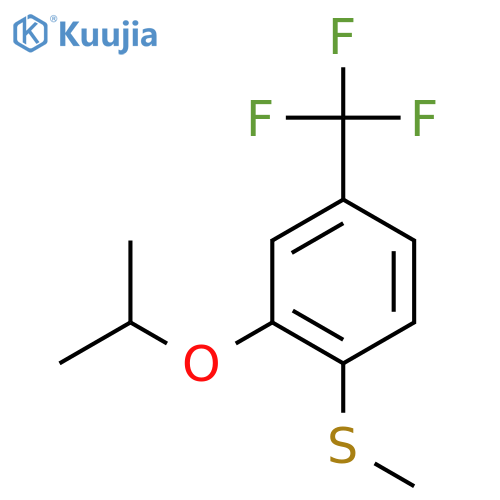 (2-Isopropoxy-4-(trifluoromethyl)phenyl)(methyl)sulfane structure