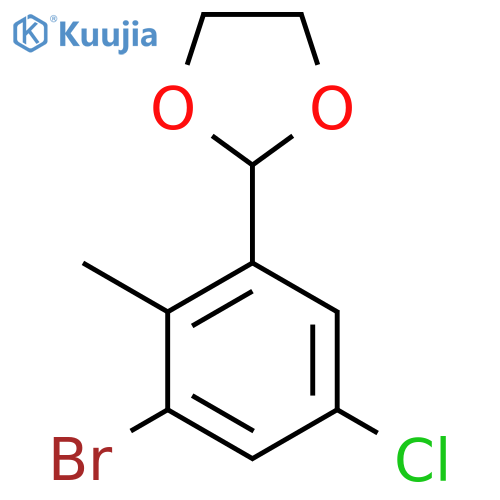 2-(3-Bromo-5-chloro-2-methylphenyl)-1,3-dioxolane structure