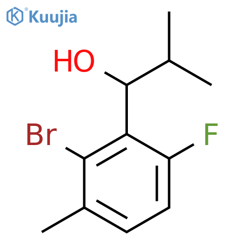 1-(2-Bromo-6-fluoro-3-methylphenyl)-2-methylpropan-1-ol structure