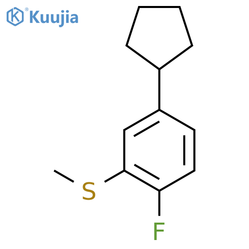 (5-Cyclopentyl-2-fluorophenyl)(methyl)sulfane structure
