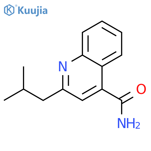 2-(2-Methylpropyl)-4-quinolinecarboxamide structure