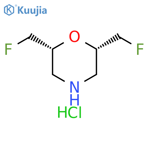 Morpholine, 2,6-bis(fluoromethyl)-, hydrochloride (1:1), (2R,6S)- structure