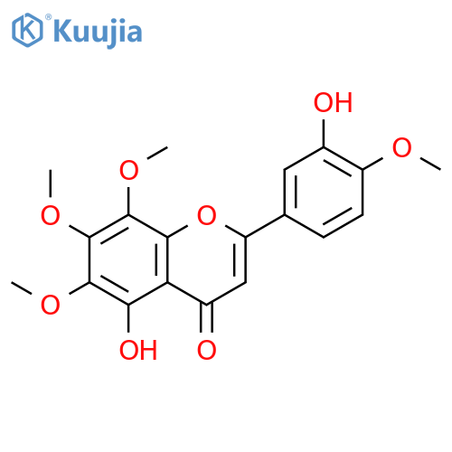 4H-1-Benzopyran-4-one,5-hydroxy-2-(3-hydroxy-4-methoxyphenyl)-6,7,8-trimethoxy- structure