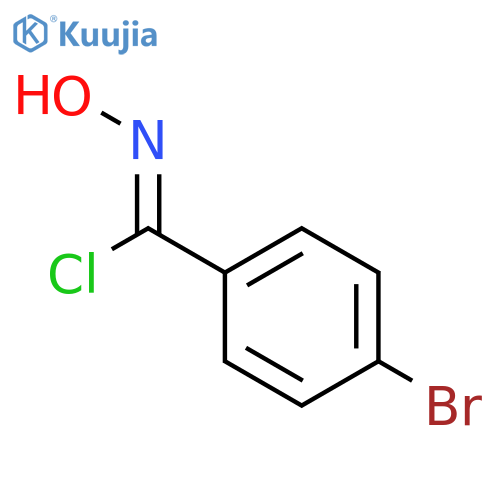 (1Z)-4-bromo-N-hydroxy-benzimidoyl chloride structure
