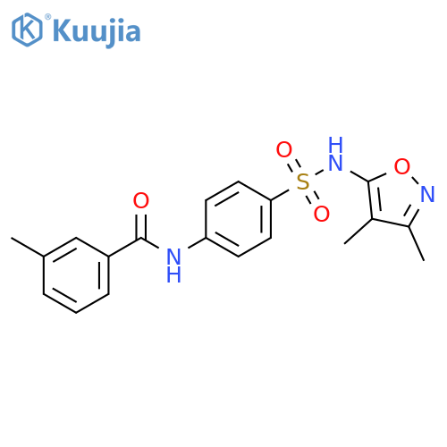 Benzamide,N-[4-[[(3,4-dimethyl-5-isoxazolyl)amino]sulfonyl]phenyl]-3-methyl- structure