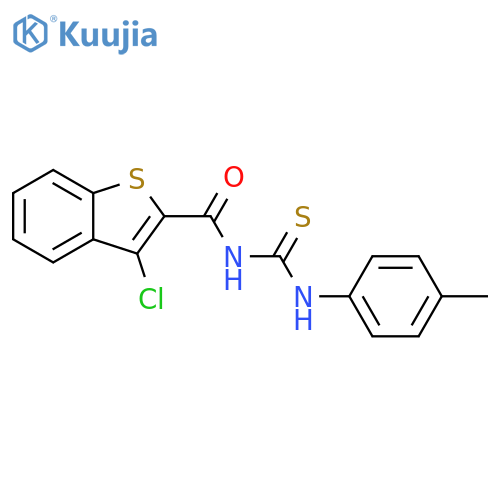3-(3-chloro-1-benzothiophene-2-carbonyl)-1-(4-methylphenyl)thiourea structure