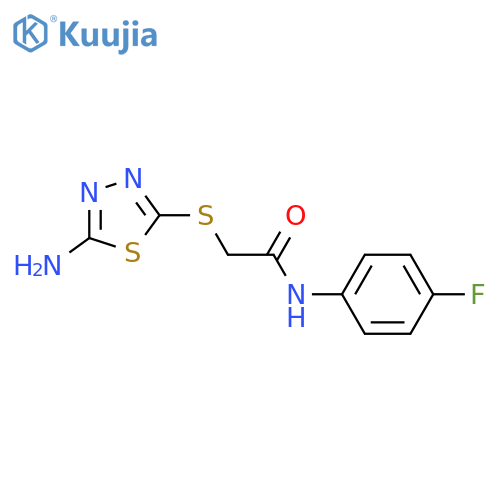 2-(5-amino-1,3,4-thiadiazol-2-yl)sulfanyl-N-(4-fluorophenyl)acetamide structure