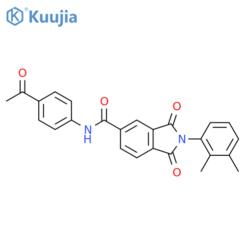 N-(4-acetylphenyl)-2-(2,3-dimethylphenyl)-1,3-dioxo-2,3-dihydro-1H-isoindole-5-carboxamide structure