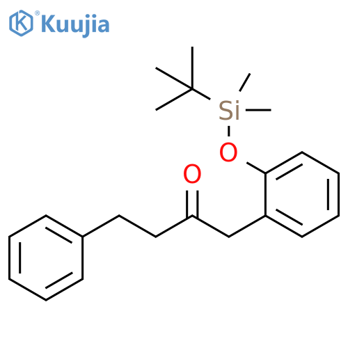 2-Butanone, 1-[2-[[(1,1-dimethylethyl)dimethylsilyl]oxy]phenyl]-4-phenyl- structure