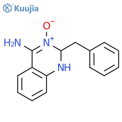 4-QUINAZOLINAMINE, 1,2-DIHYDRO-2-(PHENYLMETHYL)-, 3-OXIDE structure
