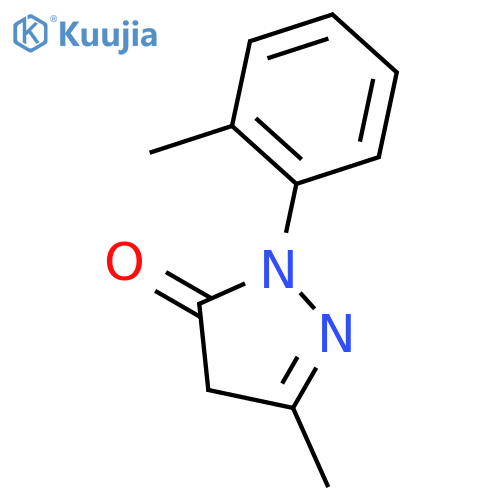 3-methyl-1-(2-methylphenyl)-4,5-dihydro-1H-pyrazol-5-one structure