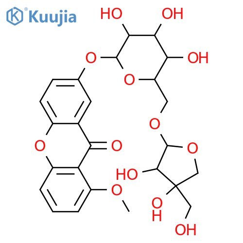 1,7-Dihydroxyxanthone; 1-Me ether, 7-O-[β-D-apiofuranosyl-(1→6)-β-D-glucopyranoside] structure
