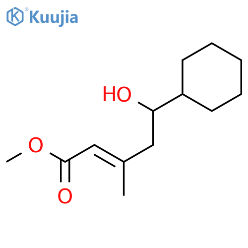 2-Pentenoic acid, 5-cyclohexyl-5-hydroxy-3-methyl-, methyl ester, (2E)- structure