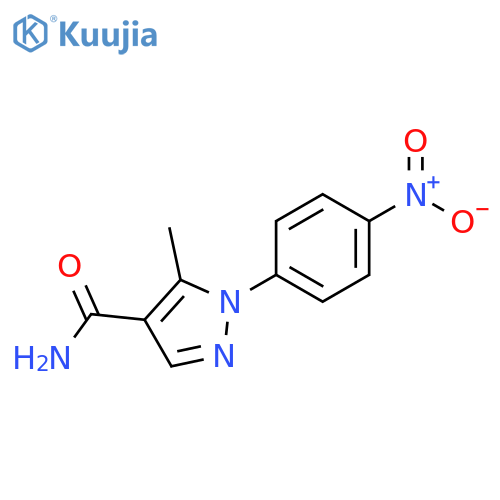 5-methyl-1-(4-nitrophenyl)-1H-pyrazole-4-carboxamide structure
