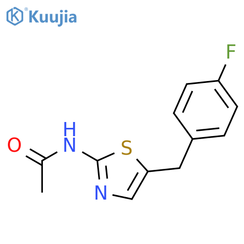 N-{5-(4-fluorophenyl)methyl-1,3-thiazol-2-yl}acetamide structure