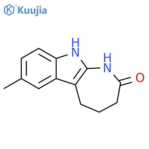 3,4,5,10-tetrahydro-7-methyl-Azepino[2,3-b]indol-2(1H)-one structure