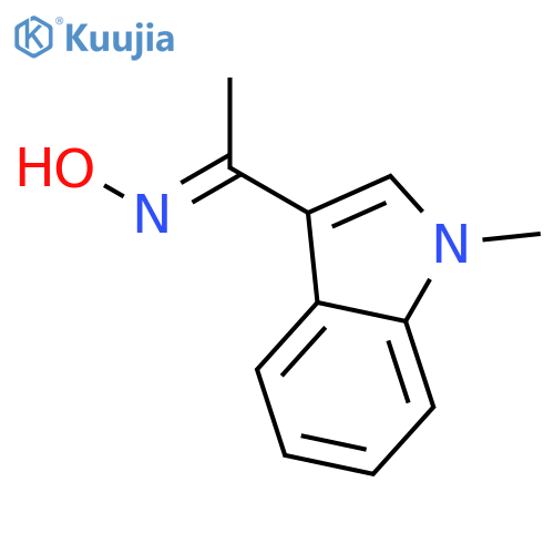 (E)-N-1-(1-methyl-1H-indol-3-yl)ethylidenehydroxylamine structure