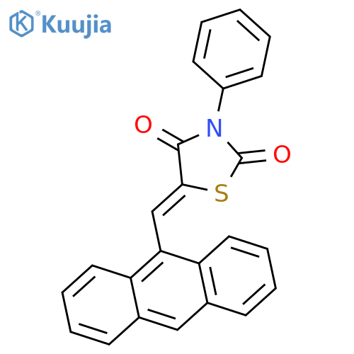 2,4-Thiazolidinedione, 5-(9-anthracenylmethylene)-3-phenyl- structure