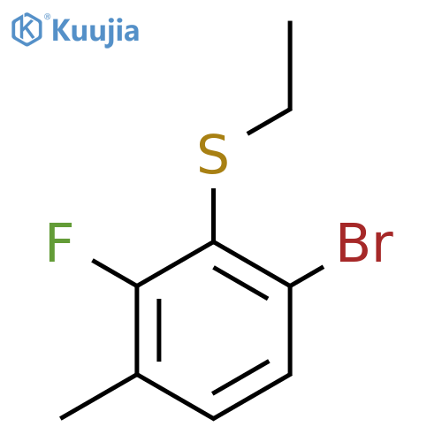 (6-Bromo-2-fluoro-3-methylphenyl)(ethyl)sulfane structure