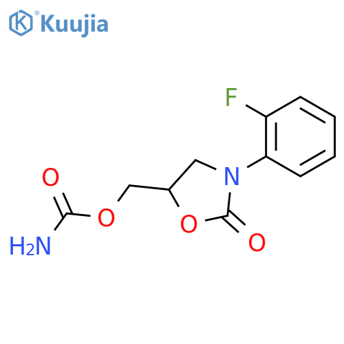 2-Oxazolidinone,5-[[(aminocarbonyl)oxy]methyl]-3-(2-fluorophenyl)- structure