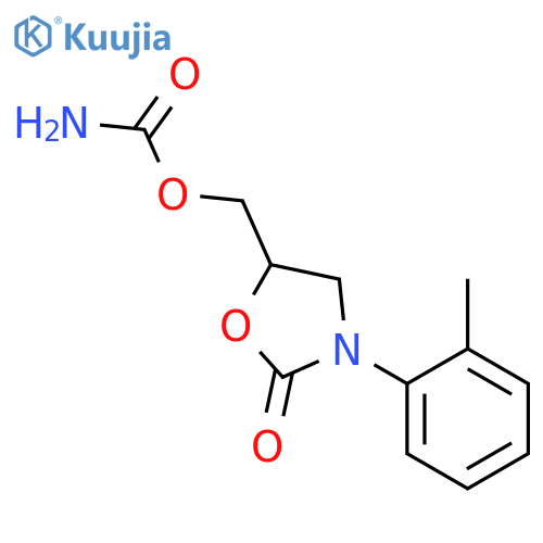 2-Oxazolidinone,5-[[(aminocarbonyl)oxy]methyl]-3-(2-methylphenyl)- structure