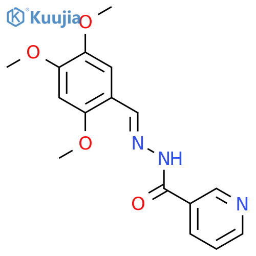 (E)-N'-(2,4,5-trimethoxybenzylidene)nicotinohydrazide structure
